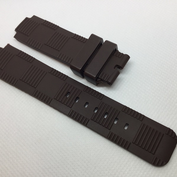 Quality brown rubber straps for Louis VuittonTambour watches