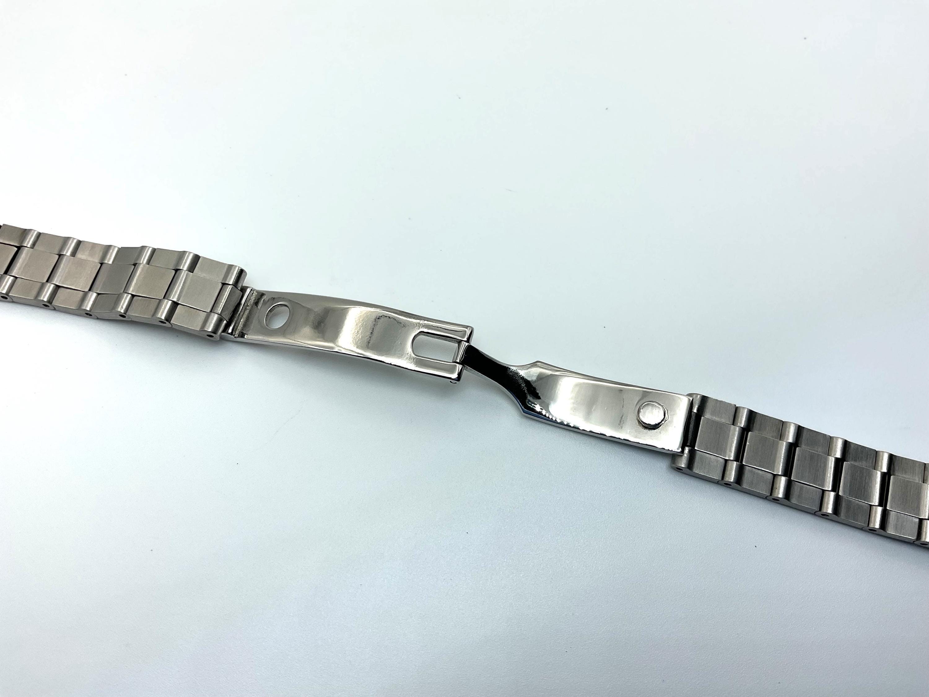 16 mmソリッドステンレススチールウォッチバンドブレスレット、BVLGARI