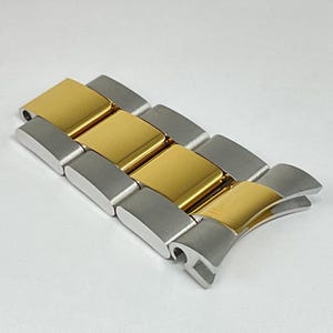 Top Quality Forged Solid 316L S/S Two Tone Oyster First Tree Link for Rolex 40mm Submariner 97203 Shiny Bracelet