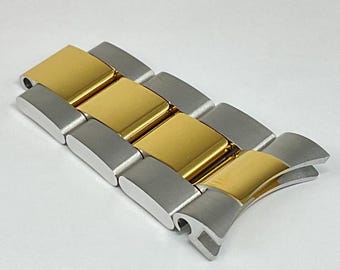 Top-Qualität geschmiedet Massiv 316L S / S zweifarbige Oyster Erster Baum Link für Rochester 40 mm Submariner 97203 Shiny Armband