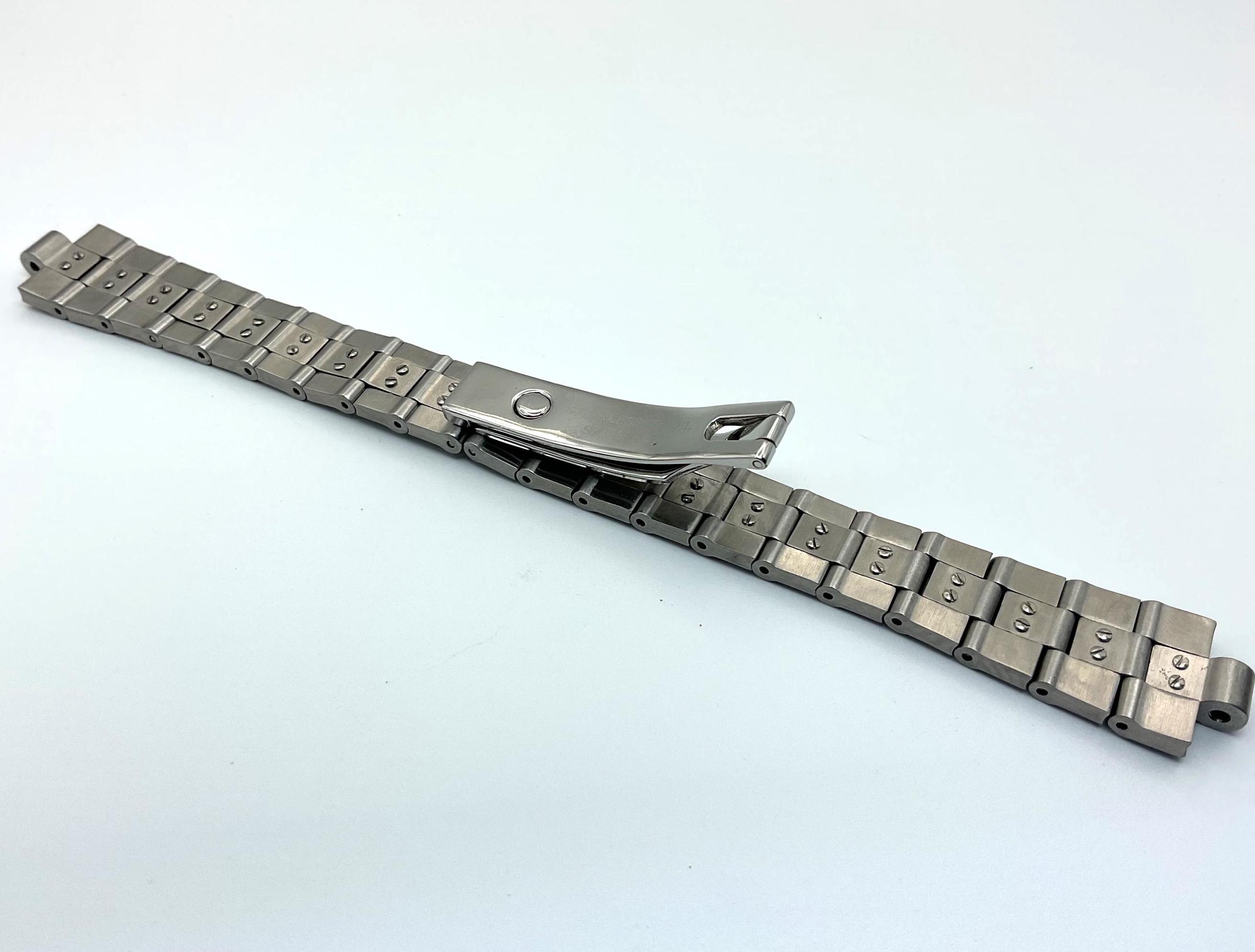 16 mmソリッドステンレススチールウォッチバンドブレスレット、BVLGARI