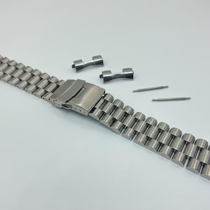 20mm 316L Solid President Band Bracelet Compatible With Seiko Diver 7S26
