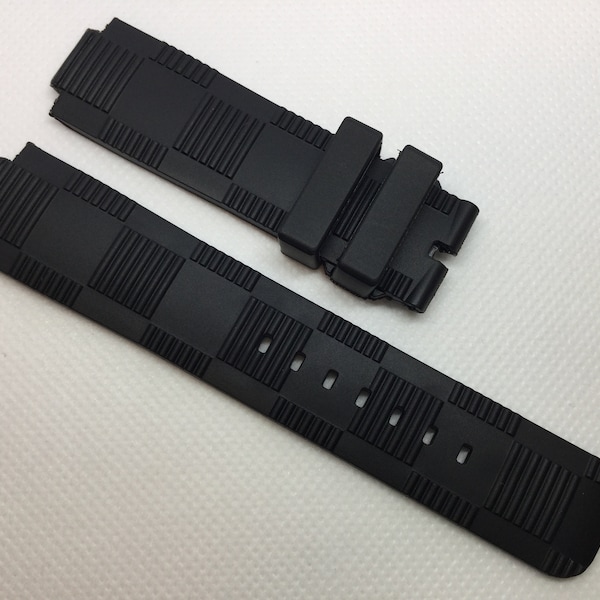 Quality black rubber straps for Louis VuittonTambour watches