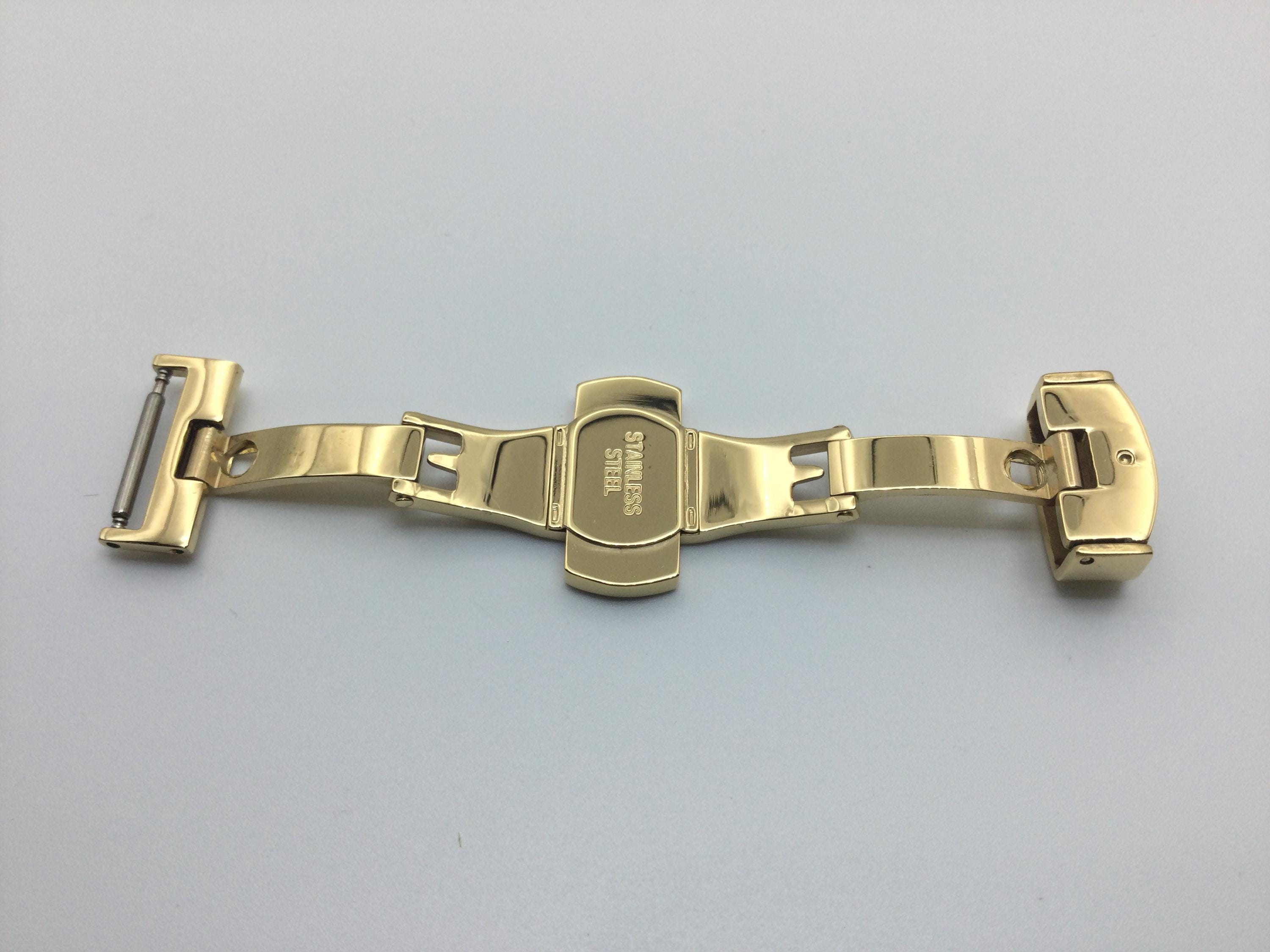 Fibbia Farfalla Tissot Fibbia A Farfalla Schierabile Per Cinturino Orologio, Argento, Acciaio Inox - Compatibile Tissot, Misure 18-22 Mm Trapt Ps2