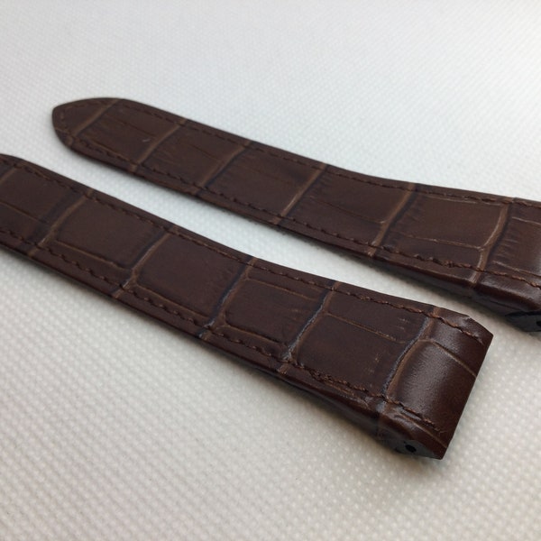 Excellent Quality 23mm Italian Brown Leather Band Strap for 38mm Cartier Santos 100 XL Watch 2655 2656 2667