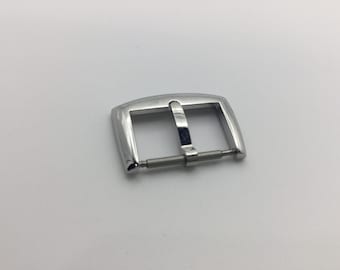 16 mm echte Franck Muller White Tang Schnalle Lederriemen