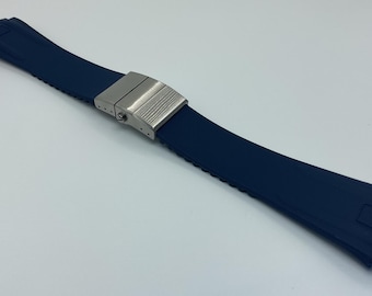 Jakościowe paski z niebieskiej gumy silikonowej o szerokości 27 mm, kompatybilne z zegarkami Ulysse Nardin Executive