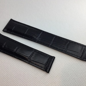 New 20MM Black Soft Padded Strap Band Bracelet Strap For Omega Speed & Seamaster