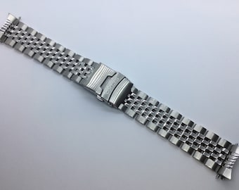 Nuevo 22mm 316L S/Steel long Beads of Rice band bracelet para Seiko Diver 7S26