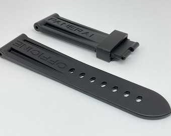 Correa de reloj de caucho negro de 24 mm - Panerai Officine OEM