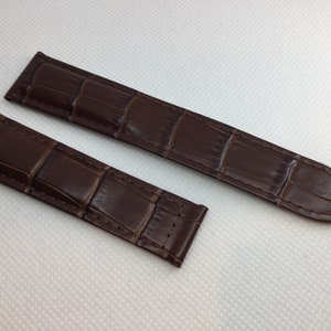 New 20MM Brown Soft Padded Strap Band Bracelet Strap For Cartier London Solo