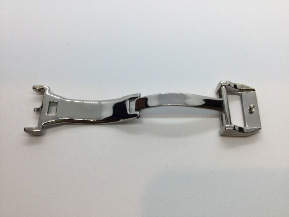 18mm Swiss 316L Stainless Steel Watch Buckle - IWC Style Deployment Clasp