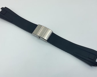 Cinturini in gomma nera di qualità da 27 mm compatibili con gli orologi Ulysse Nardin Executive