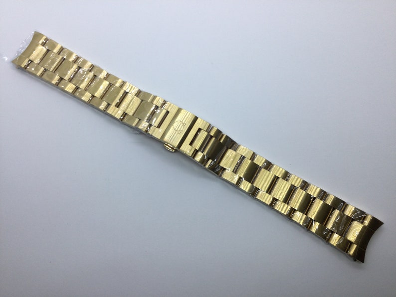 Shops 20mm 18K yellow gold plated band bracelet for 42mm Omega Aqua Terra 150M 231 53 42
