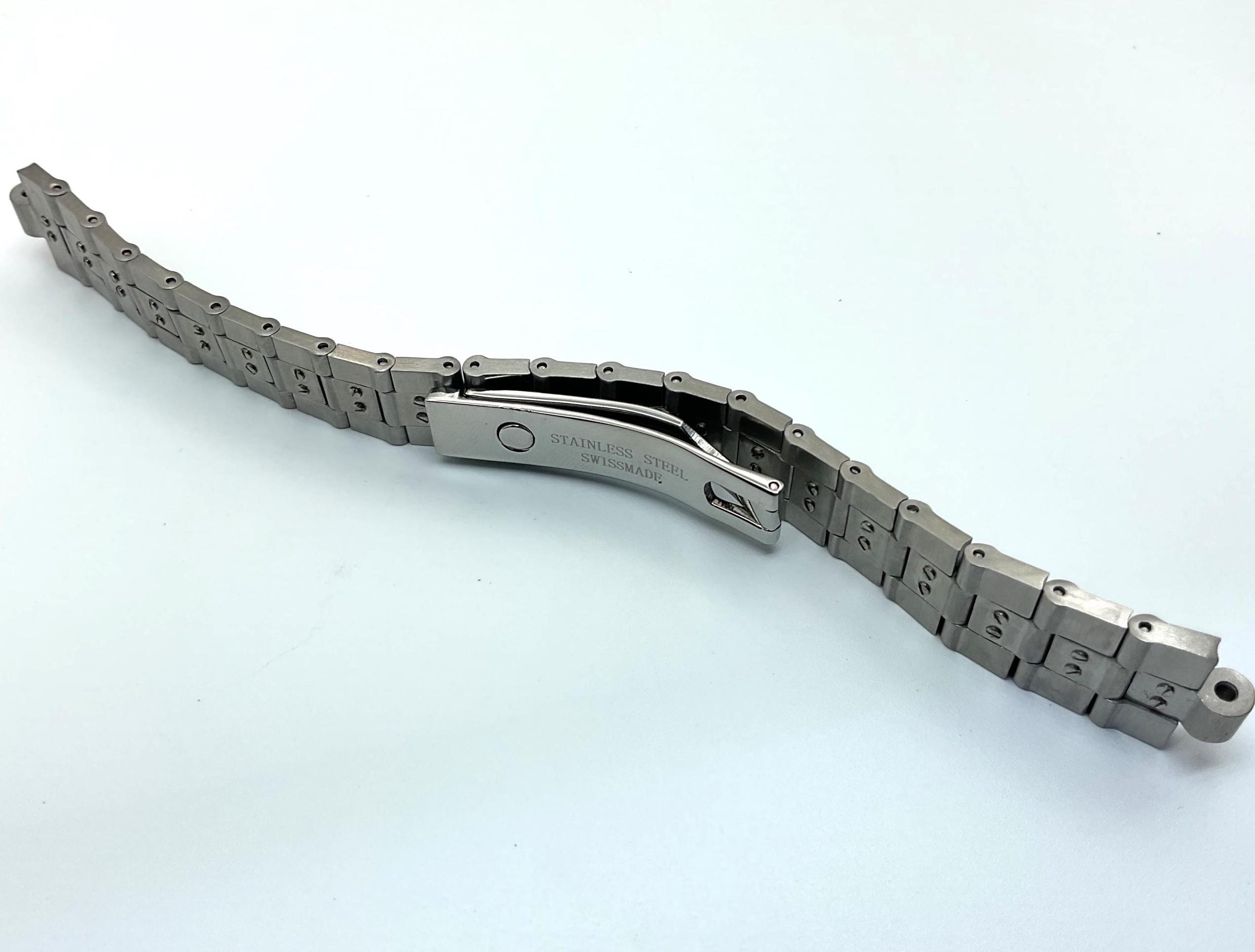 16 mmソリッドステンレススチールウォッチバンドブレスレット、BVLGARI