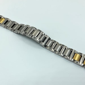 18mm 316L Screwed Links Solid S/Steel Bracelet Compatible with Cartier Ballon Bleu Two Tone