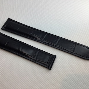 New 18MM Black Soft Padded Strap Band Bracelet Strap For Cartier London Solo