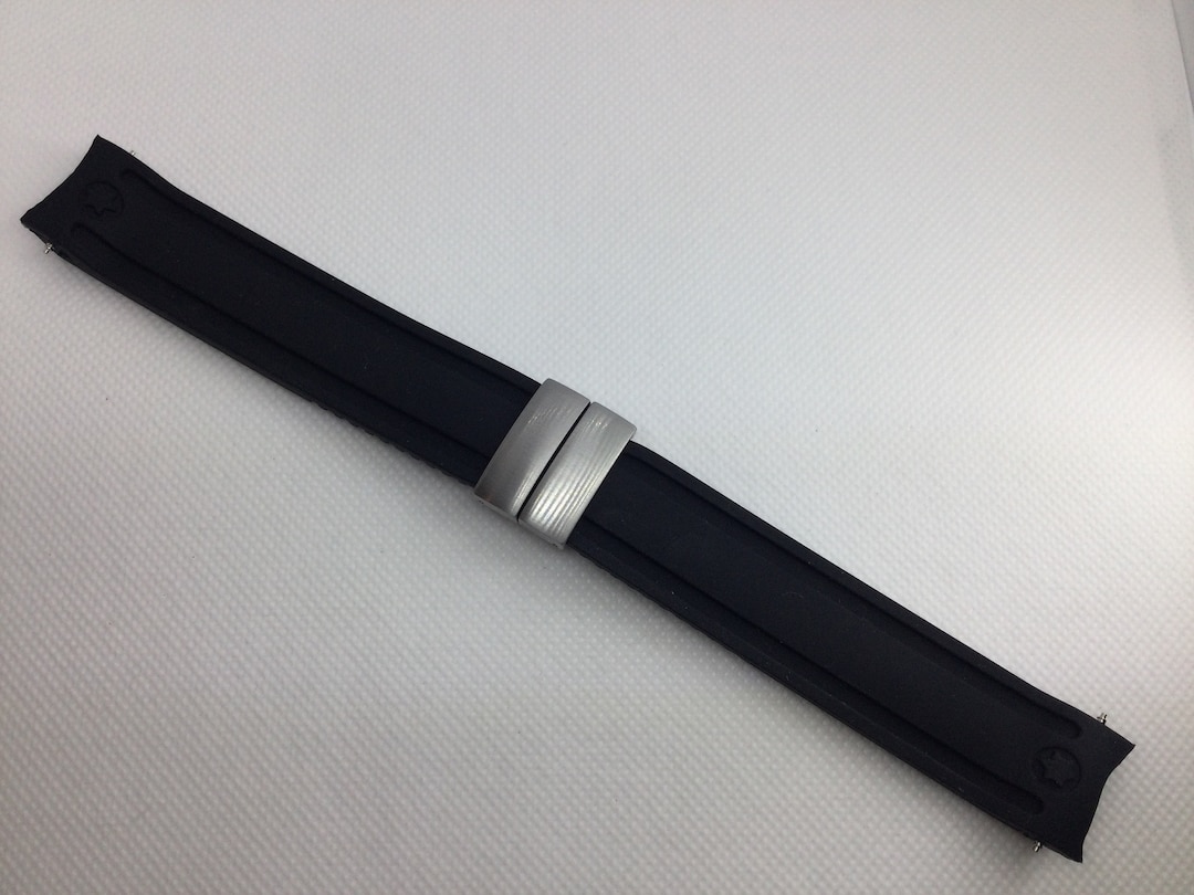 20mm Black Rubber Strap for Montblanc Sport Flyback 3274 7034 - Etsy
