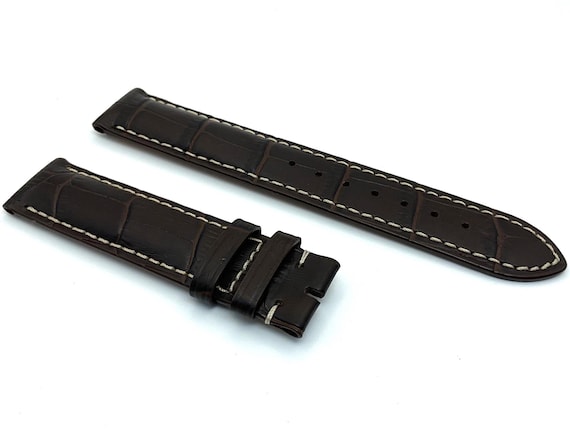 Alligatore Marrone Cinturino Longines Alligatore Cinturino In