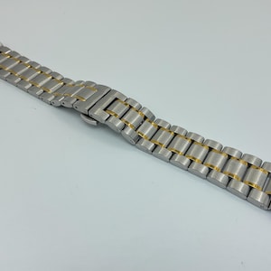 20mm Two Tone Solid Band Bracelet Compatible with Omega Seamaster Speedmaster