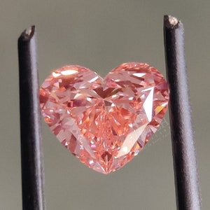 1 bis 3,5 Ct Herzschliff Fancy Vivid Pink Farbe Lab Grown Diamant, Loser Diamant für individuelle Verlobungsring, VS1 Pink CVD Diamant für Geschenke