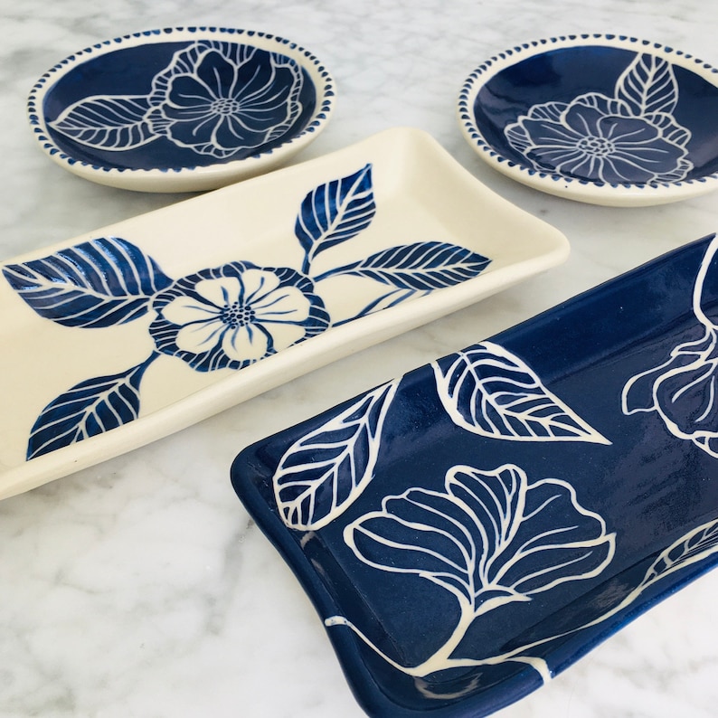 Ceramic Tray Trinket Dish Vanity Tray Bathroom Tray - Etsy