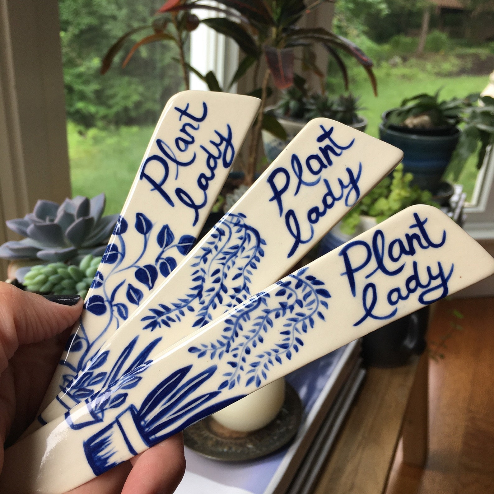 Garden Markers Herb Name Tags Gardener Gift Ceramic Garden Etsy