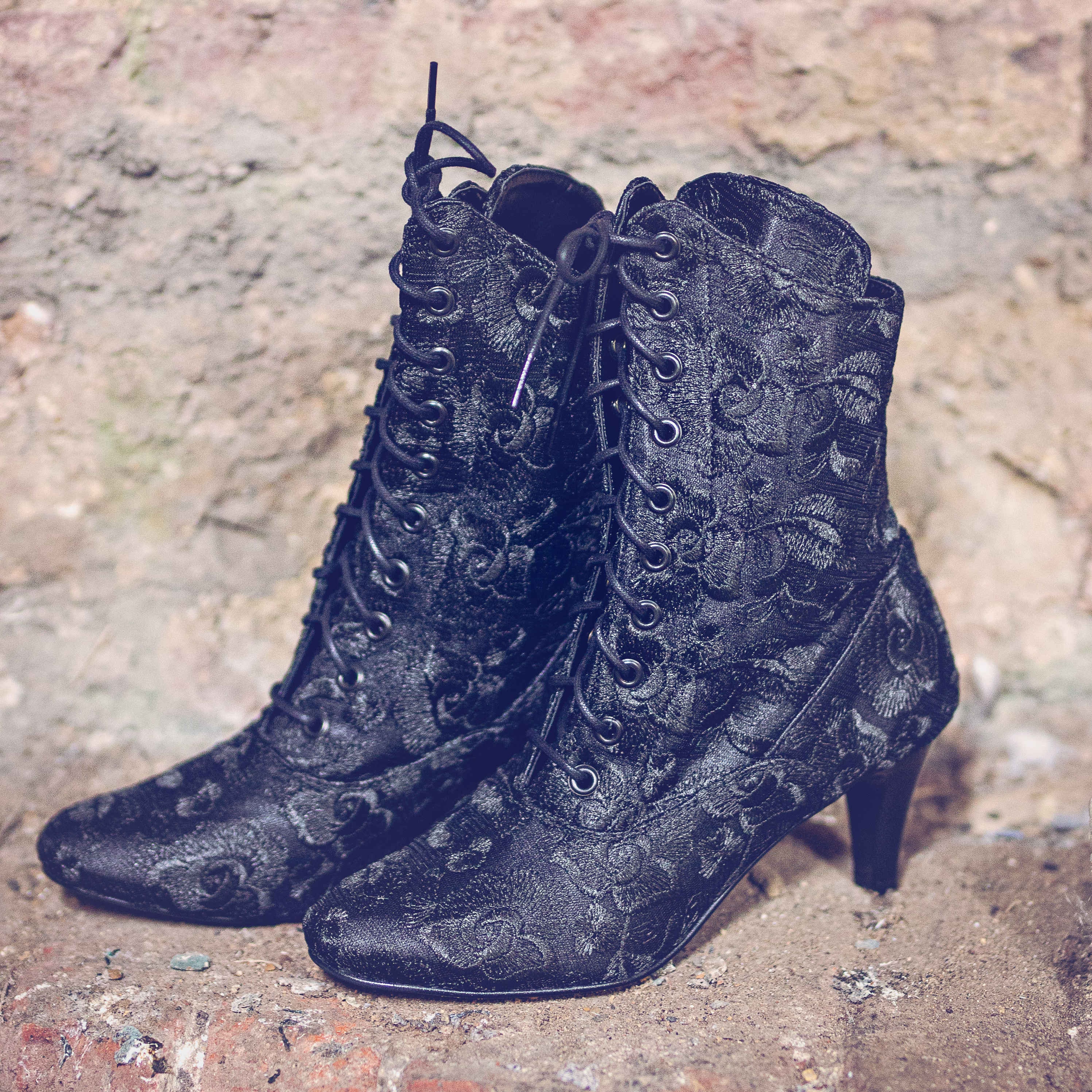 Victorian Era Gothic Boots Black Lace Boots Victorian Lace - Etsy UK