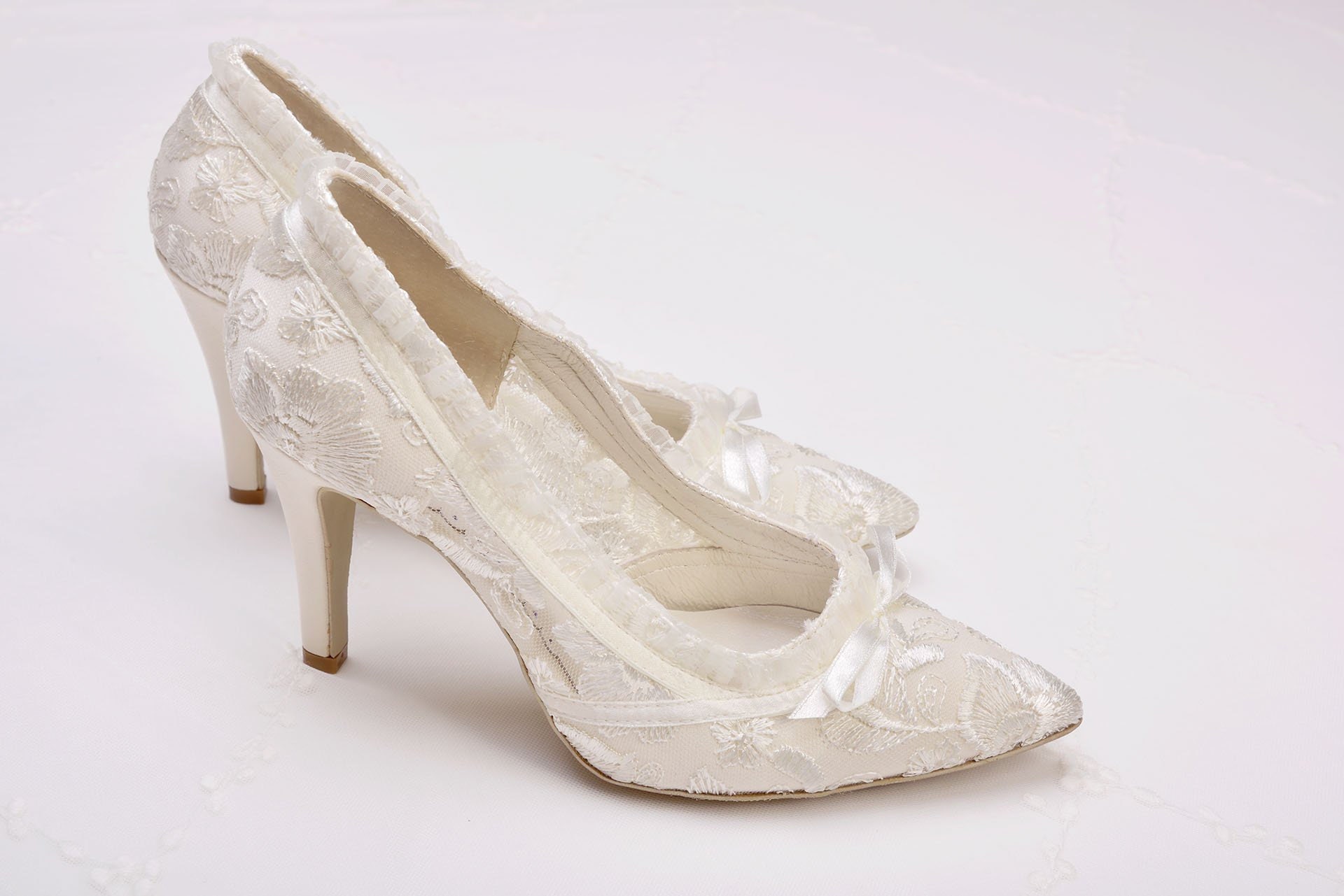 Lace Wedding Shoes Ivory Bridal Shoes Handmade Lace Shoes | Etsy