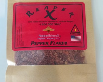 REAPER X Pepper FLAKES  ~33% hotter than standard Carolina Reaper ~1.600,000 SHU