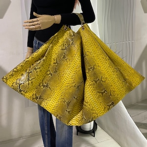 Yellow snakeskin bag hotsell