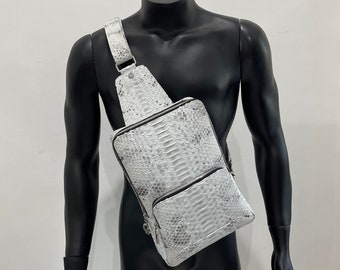 Snakeskin Backpack, Unisex Python Leather Backpack, Leather Rucksack, Man’s Backpack, Woman’s Snakeskin Rucksack