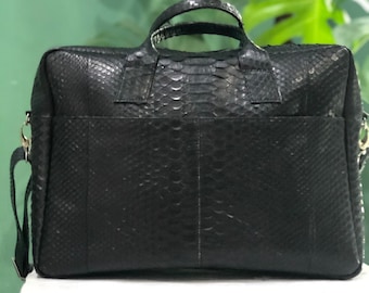 Snakeskin Briefcase, Python Leather Briefcase, Snakeskin Snakeskin Briefcase, Python Leather Briefcase, Snakeskin