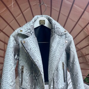 Women's Snakeskin Jacket Python Leather Jacket Real - Etsy