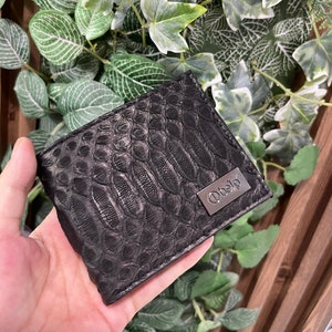 Snakeskin Small Wallet, Python Leather Wallet, Python Leather Wallet For Cards