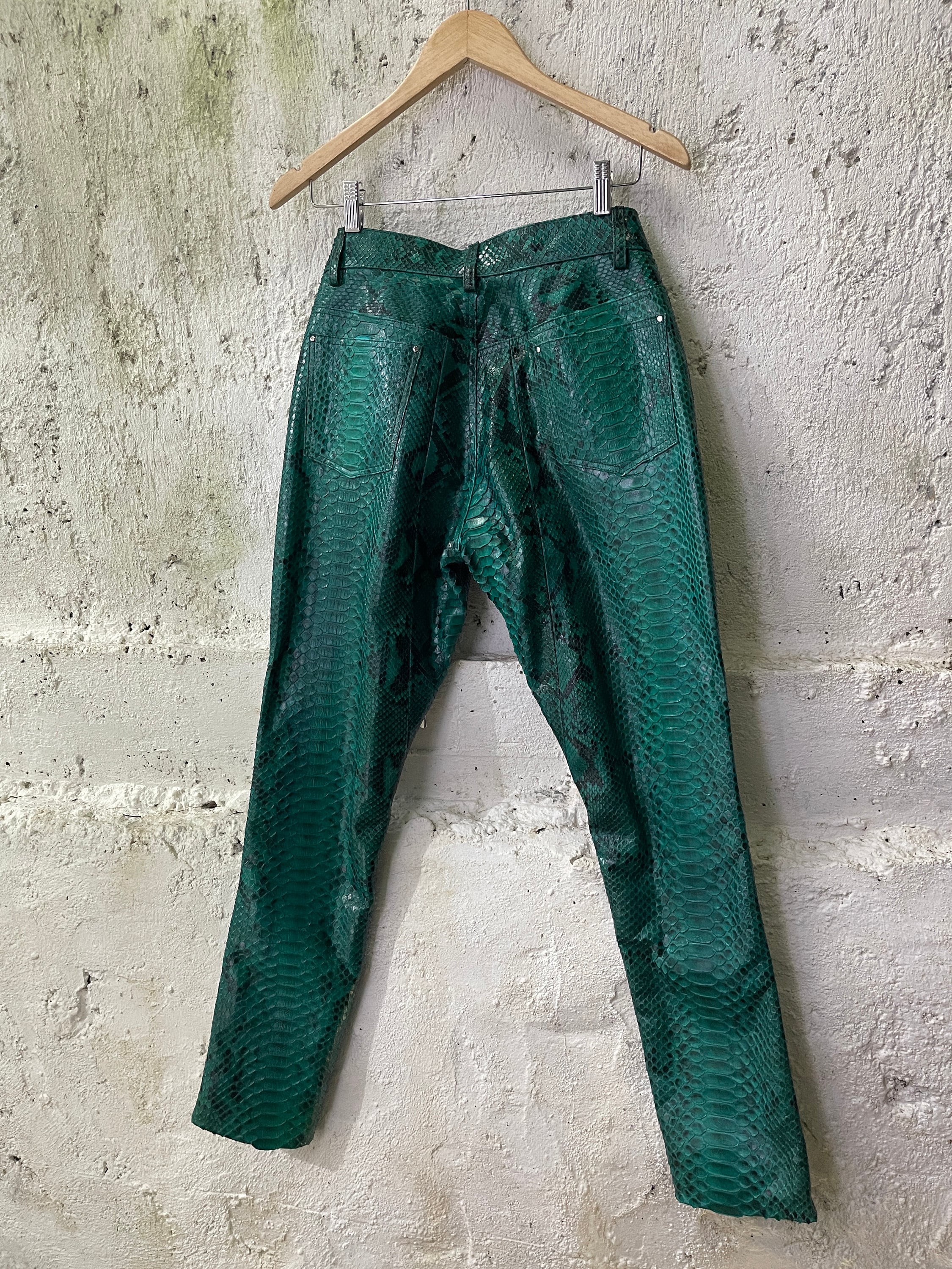 パンツ Three six 9ine Python leather pants Three six 9ine Python leather pants