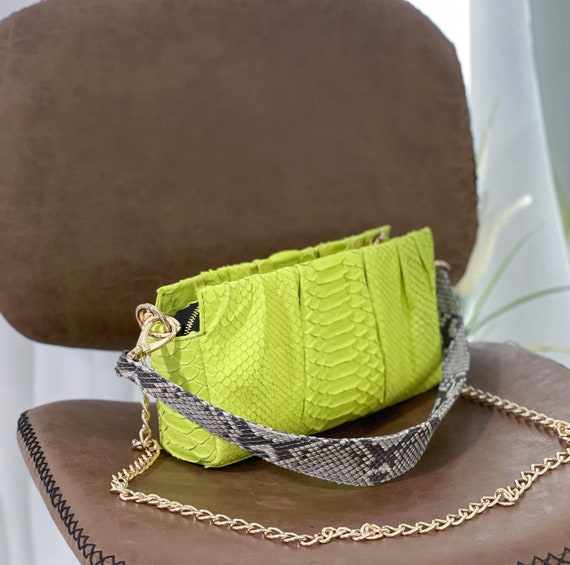 Pochette Bandoulière TopShop Rouge – Effet Peau De Serpent – Femme – Taille Petite