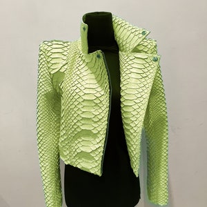 Custom Python Leather Biker Jacket, Leather Jacket for Women, Dragon ...
