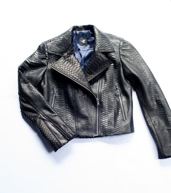 Python biker best sale jacket