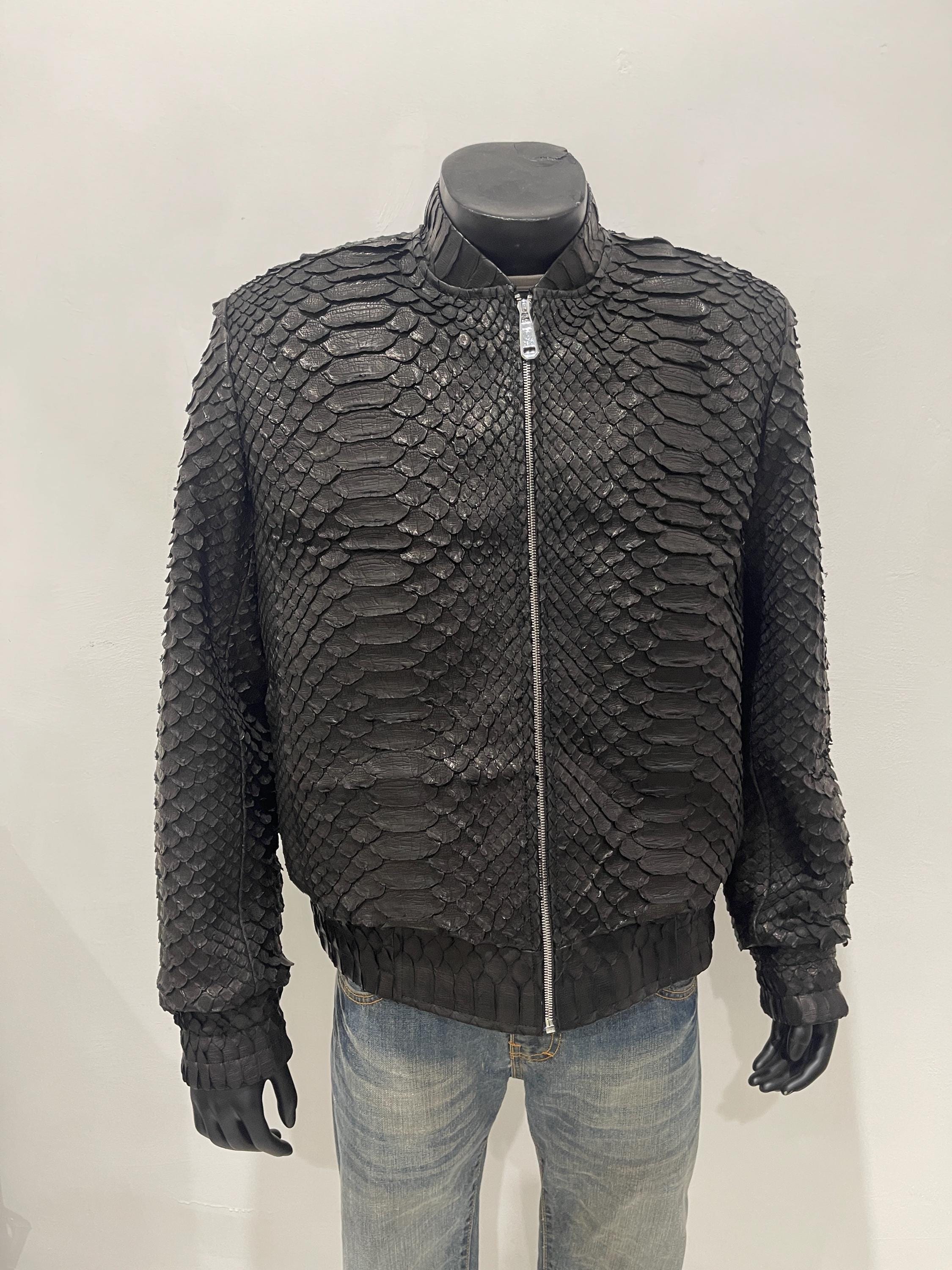 Bomber Jacket Mens Snakeskin Jacket Snake Print Bomber Jacket