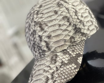 Python leather cap | Snakeskin baseball cap