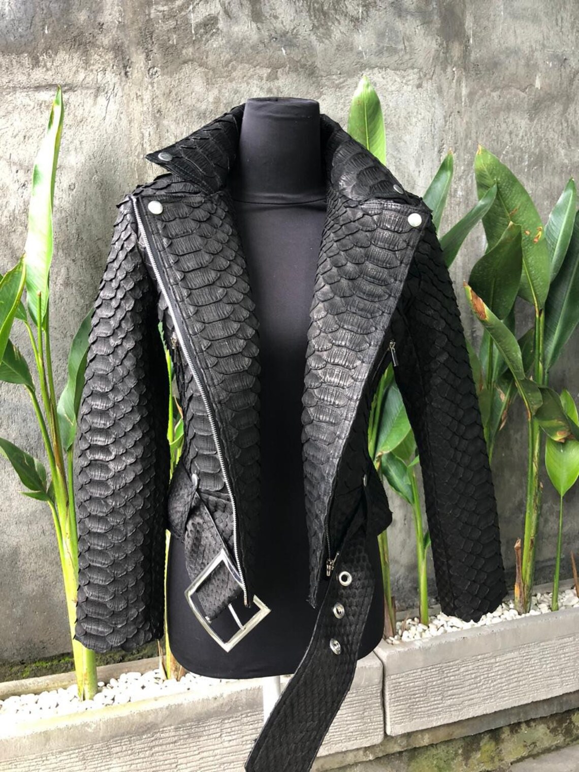 Python Moto Jacket King Python Leather Jacket Women's Etsy