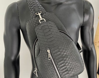 Snakeskin Backpack, Unisex Python Leather Backpack, Leather Rucksack, Man’s Backpack, Woman’s Snakeskin Rucksack