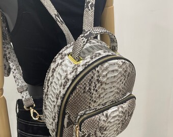 Snakeskin Backpack | Python Leather Backpack | Snakeskin  display picture 2