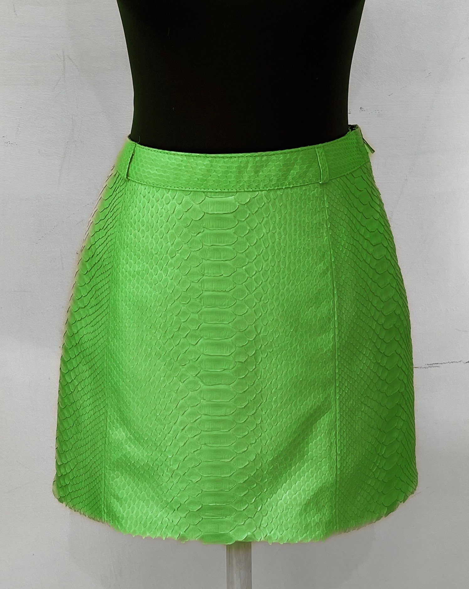 Python Mini Skirt Snakeskin Skirt, Python Leather Skirt, Leather Mini Woman’s Skirt ...