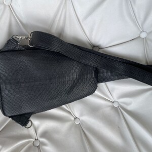 Snakeskin Backpack, Unisex Python Leather Backpack, Leather Rucksack ...