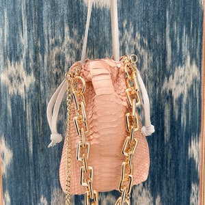 Pink Python Leather Small Bag, Snakeskin Purse, Python Leather Crossbody Bag,  Snakeskin Leather Bag, Python Evening Clutch