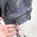 Python Leather Backpack, Snakeskin Backpack, Gray Leather Rucksack ...