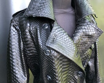 ジャケット・アウター unknown black pythons long coat ジャケット・アウター unknown black pythons long coat Man's