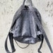 Python Leather Backpack, Snakeskin Backpack, Gray Leather Rucksack ...
